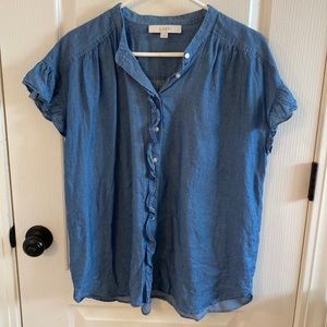 Chambray short sleeve button up